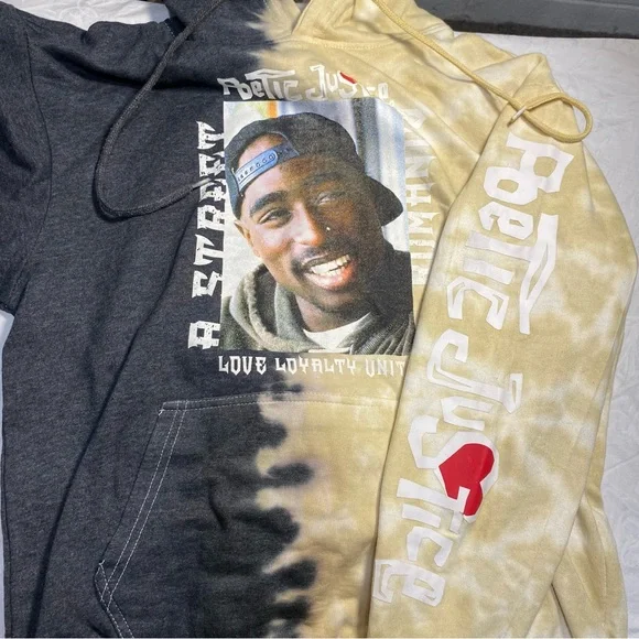 tie dye black poetic justice hoodie